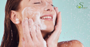 Woman Applying Saparya Face wash